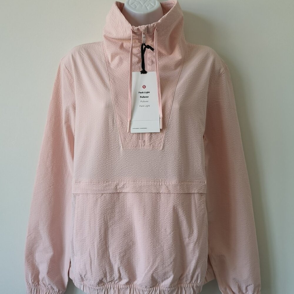 NWT LULULEMON PIMI Pink Half Zip Pack Light Pullover LS High Neck Top Size 4, 6 - Picture 1 of 11